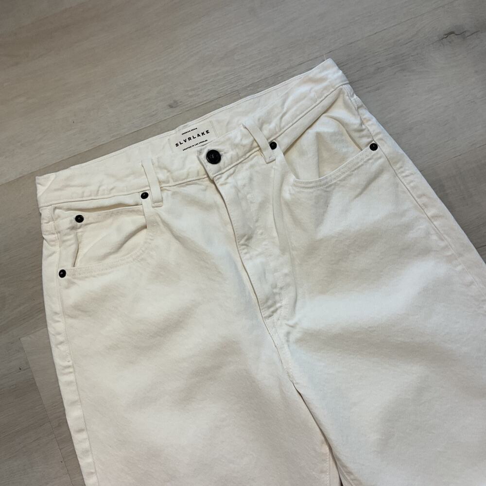 Slvrlake Frankie Premium Denim High Waisted Flare Cotton Jeans Womens 8-10